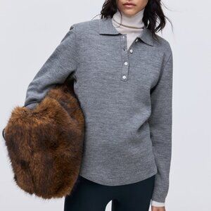 H&M Shoulder-Pad Polo Sweater
